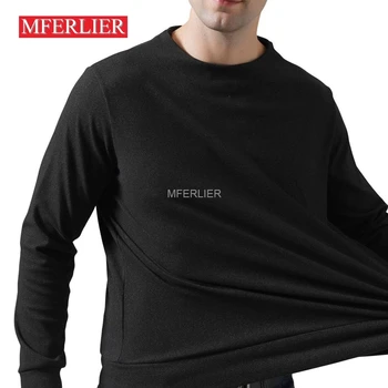 Осенне-весенняя футболка оверсайз 6XL 7XL 8XL, обхват груди 150 см, эластичная домашняя мужская футболка большого размера