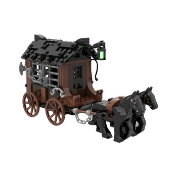 Авторизованный MOC-117564 Конвой средневековых узников, вид на улицу, набор строительных блоков, игрушек (209 шт.)
