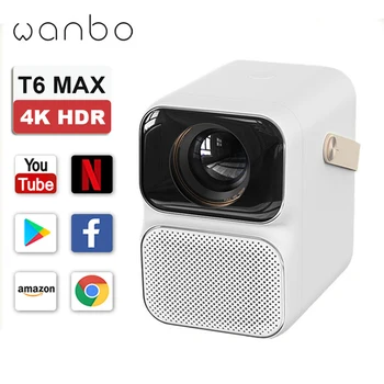 [распродажа] Wanbo T6 MAX Проектор 4K 1080P Android9.0 Мини-проектор 550ANSI 5G WiFi BT5.0 Проектор AI Voice Домашний кинотеатр