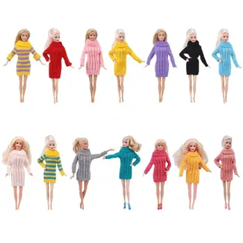 Прекрасный свитер с высоким воротом для девочек-кукол Барби 30 см/ 12 дюймов, поставка для вечеринки по случаю дня рождения, прямая поставка