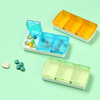 Коробка для лекарств с 3 сетками, большая емкость для хранения таблеток, Влагостойкая Водонепроницаемая портативная коробка для раздачи витаминов для лекарств, чехол