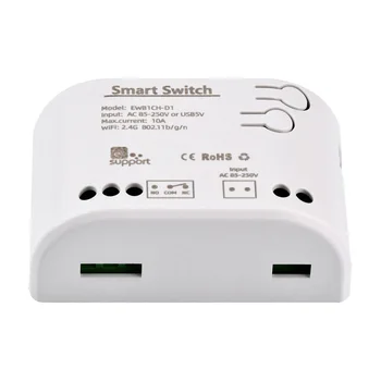 EWELINK 1CH WIFI Switch Smart Receiver Вкл Выкл Пульт Дистанционного Управления WiFi Модуль Беспроводного Выключателя Света Голосовое Управление Приложением